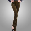 2017 Spring Fashion Velvet High waist casual pants corduroy pants trousers straight trousers stretch