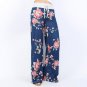 Plus Size Women Wide Leg Pants High Waisted Floral Sweatpants Loose Lace up Pant Casual Trousers Wom