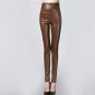 Hot Sale Autumn Winter Women Clothes Skinny PU Leather Pencil Leggings Sexy Thin Fleece Trousers Lad