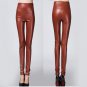 Hot Sale Autumn Winter Women Clothes Skinny PU Leather Pencil Leggings Sexy Thin Fleece Trousers Lad