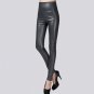 Hot Sale Autumn Winter Women Clothes Skinny PU Leather Pencil Leggings Sexy Thin Fleece Trousers Lad