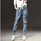 Autumn Winter Fashion High Waist Jeans Woman Large Size S-5XL Leisure Slim Elastic Waist Ladies Vint