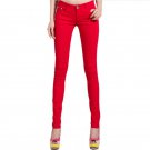 2017  new fashion lady candy colored casual trousers / Ms. stovepipe pencil ankle-length jeans / wom