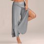 NIBESSER Chiffon  Irregular Side Pants Women Causal Wide Leg Split Trousers Female Solid Elastic Was