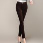 Spring and autumn new cotton corduroy feet pants women high waist stretch pencils leisure trousers