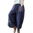 2017 Fashion Plus Size Loose Wide Leg Pants Trousers Women Pantalon Femme Stretchy High Waist Casual