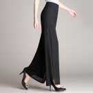 Women Ladies Vintage Loose High Waist Long Trousers Chiffon Side Split Casual Palazzo Plus size Wide