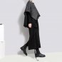 new spring high waist solid color black loose wide leg bandage pants women trousers fashion tide JD4