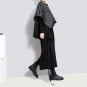 new spring high waist solid color black loose wide leg bandage pants women trousers fashion tide JD4
