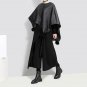 new spring high waist solid color black loose wide leg bandage pants women trousers fashion tide JD4