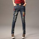New Spring  Women Jeans Ripped Harem jean Pants Vintage Jeans Patchwork Cross Denim Trousers Loose J