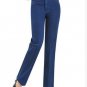 2018 New spring autumn women jeans high waist stretch denim pants plus size straight trousers s691
