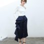 Ruffle Trousers for Women High Waist Wide Leg Pants Female Casual Palazzo Bottoms Large Sizes Clothe