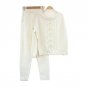 Tracksuits Women\'s Cashmere Knit Suit High-end Heavy Industry Nail Beads Wool Knitted Lapel Sweater