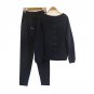 Tracksuits Women\'s Cashmere Knit Suit High-end Heavy Industry Nail Beads Wool Knitted Lapel Sweater