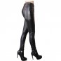 Ladies Slim Stretch Legging winter Pu leather pants Womans high waist Thick warm breasted fashion La