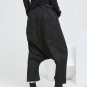 new spring high waist solid color black button decoration loose cross pants women trousers fashion