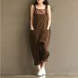 Women Pants  Solid Color Blue Pants Loose Waist Cross Pants Cotton Trousers Plus Size 3XL Bandage Tr