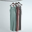 Linen Cotton Wide Leg Pants Adjustable Strap Overalls Rompers Soft Comfortable Suspender Trousers G0