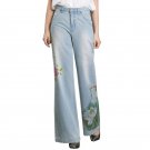 S-6XL plus size Flare jeans Spring and summer thin loose micro-horn wide leg printing cowboy big siz
