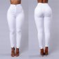 Factory Supply Casual Skinny Jeans Women Fashion High Waist Push Up Pencil Pants Vintage Washed Euro