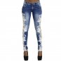Fetoo High Quality Lace Patchwork Women Pencil Pants Jeans Trousers Low Waist Skinny Slim Denim Elas
