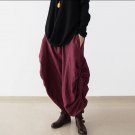 2017 Original design women Loose harem pants fashion casual Loose cotton linen trousers Women Pantal