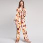Lapel Blouse + Loose Slim Waist Trousers Suit