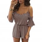 New Rompers Women Lace Jumpsuit Elegant Short Overalls Jumpsuit Female Summer Playsuit Romper Clothi