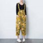 2017 Summer Plus Size Loose Pants Women Fashion Ankle Length Ripped Hole Print Capris Overalls