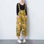 2017 Summer Plus Size Loose Pants Women Fashion Ankle Length Ripped Hole Print Capris Overalls
