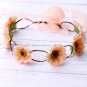 Handmade brided Rose Flower Garland Children Wedding Flower Girls Headband Hairband Crown Wreath He