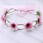 Handmade brided Rose Flower Garland Children Wedding Flower Girls Headband Hairband Crown Wreath He