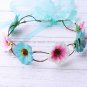 Handmade brided Rose Flower Garland Children Wedding Flower Girls Headband Hairband Crown Wreath He