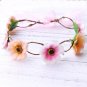 Handmade brided Rose Flower Garland Children Wedding Flower Girls Headband Hairband Crown Wreath He