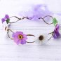 Handmade brided Rose Flower Garland Children Wedding Flower Girls Headband Hairband Crown Wreath He