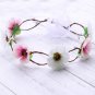 Handmade brided Rose Flower Garland Children Wedding Flower Girls Headband Hairband Crown Wreath He
