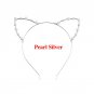 1PC Fashion Sexy Cat Ear Women Girl Headband Beaded Pearl Rhinestones Hairband Headwear Hair Hoop Ba