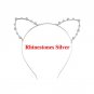 1PC Fashion Sexy Cat Ear Women Girl Headband Beaded Pearl Rhinestones Hairband Headwear Hair Hoop Ba