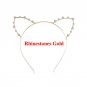 1PC Fashion Sexy Cat Ear Women Girl Headband Beaded Pearl Rhinestones Hairband Headwear Hair Hoop Ba
