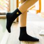 New Bling Bling Golden Heart-shape Cotton Women Socks Fashion Embroidery Glitter Love Socks Autumn W