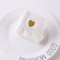 New Bling Bling Golden Heart-shape Cotton Women Socks Fashion Embroidery Glitter Love Socks Autumn W