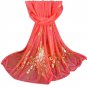 2017 Womens Luxury Chiffon Scarf Elegant Golden Peacock Veil Scarves Shawl Stole Soft Long Wraps Sca