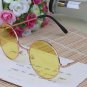 Women Multi-Color Round Sunglasses Golden Frame Glasses Shades Hippie Lennon Vintage Steampunk Unise