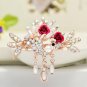 Luxury plating Golden hollow Hair claw Clips Flowers Crystal Crab claw hairpins Pendant with claw cl