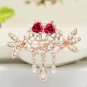 Luxury plating Golden hollow Hair claw Clips Flowers Crystal Crab claw hairpins Pendant with claw cl