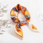 Fashion Small Square 40% Natural Silk Women Scarves Luxury Black Golden Stripe Woman Neck Scarf for 