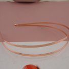 5PCS Rose Golden plain double 3mm flat wire hair headbands at nickle free and lead free for DIY hair