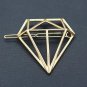 Diamond Shape Golden Silver Metallic Hair Clips and Pins  Women Fashion Headwear Hairpins Hair Acces
