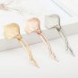 Beautiful Calla Lily Flower Simulated Pearl Golden Silver Metallic Hair Clips and Pins Plant Barrett